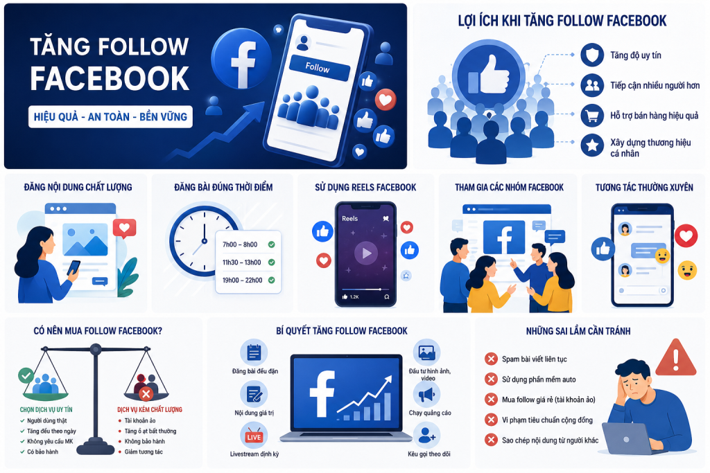 Tăng follow facebook – Subgiare